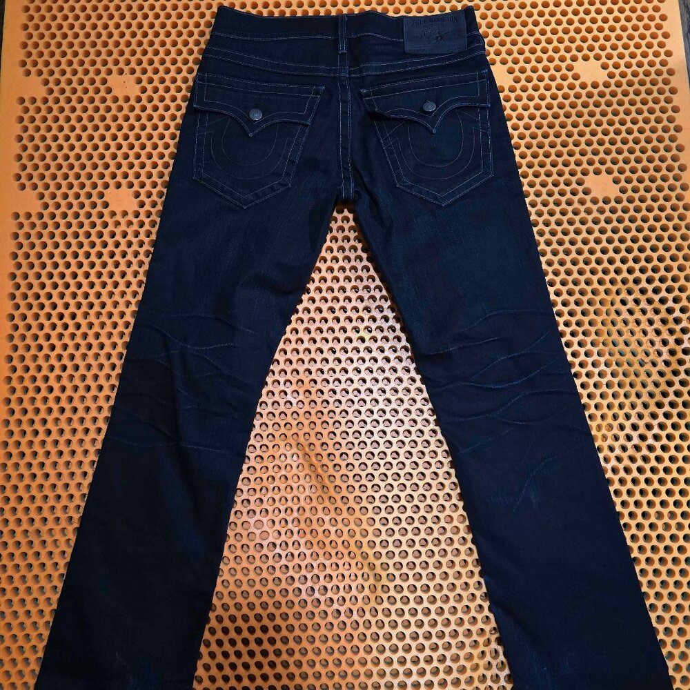 True Religion Mens Ricky Jeans 32W Black DENIUM